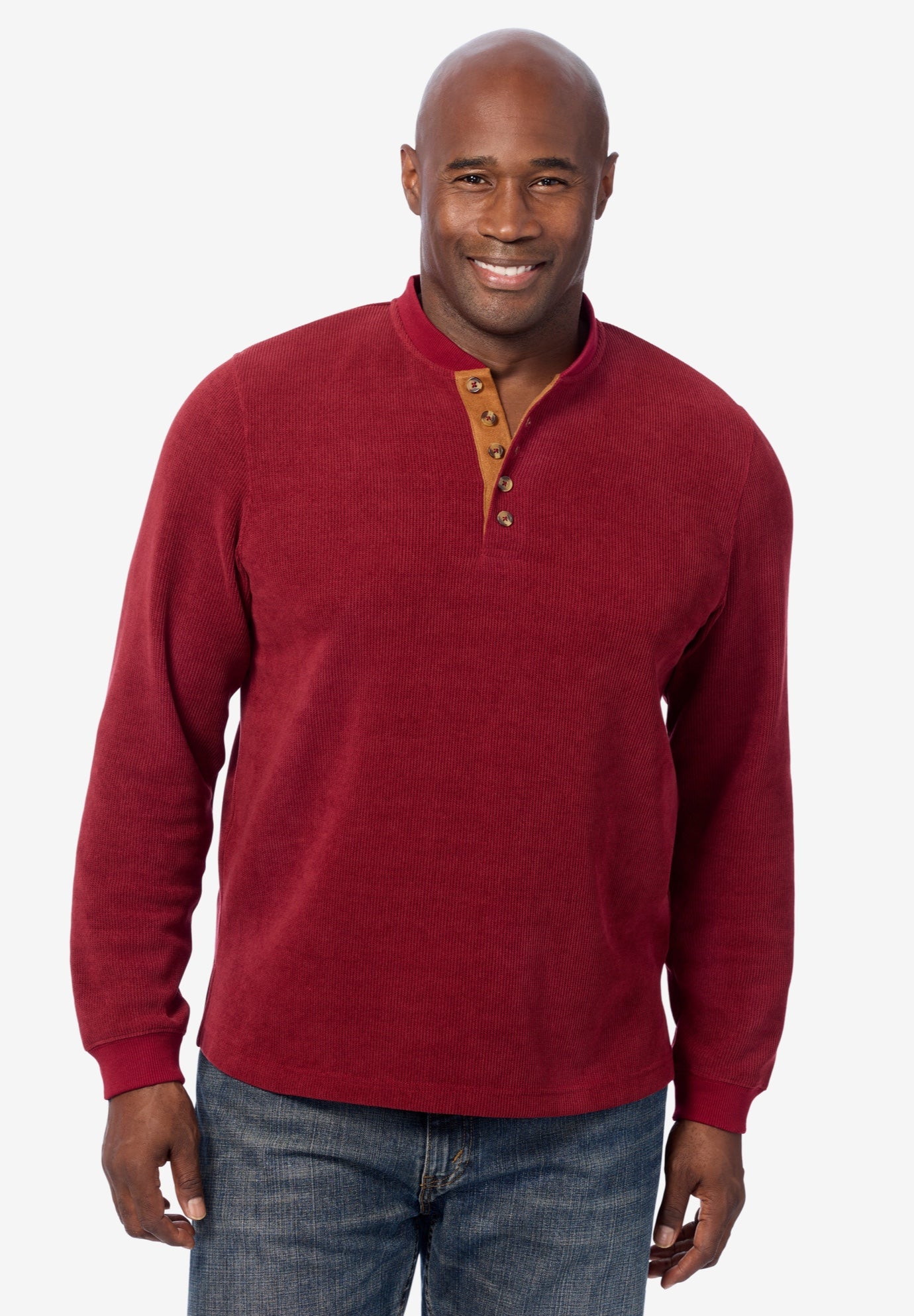 Soft Waffle Henley image number 3