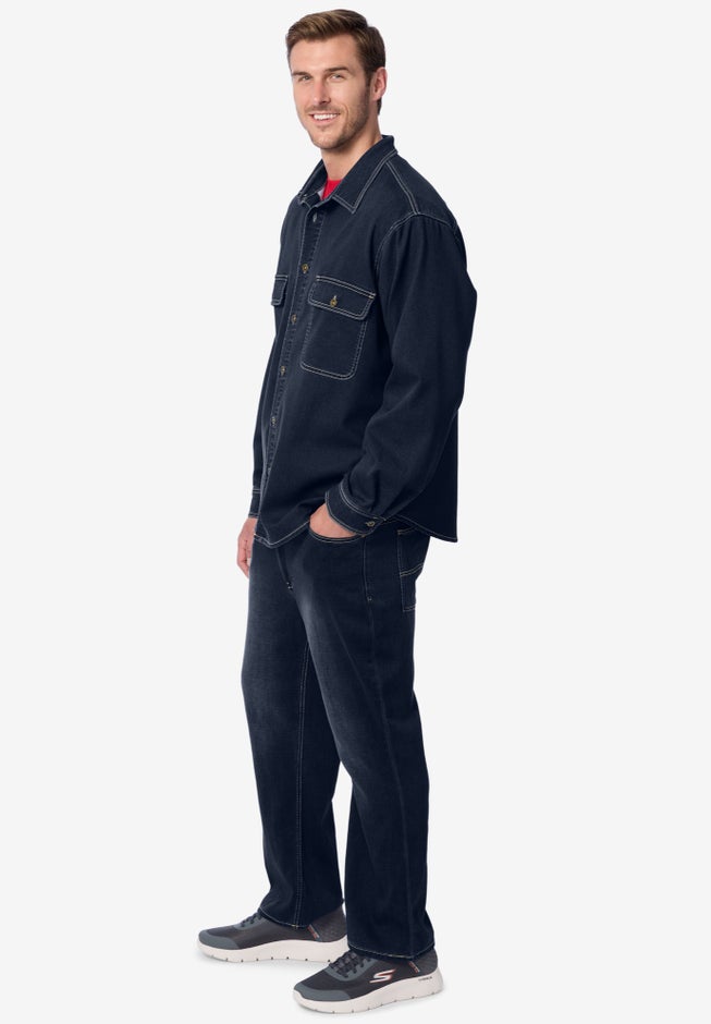 Knit Denim Shirt image number 2