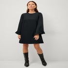 Long Ruffle Sleeve A-line Dress image number null