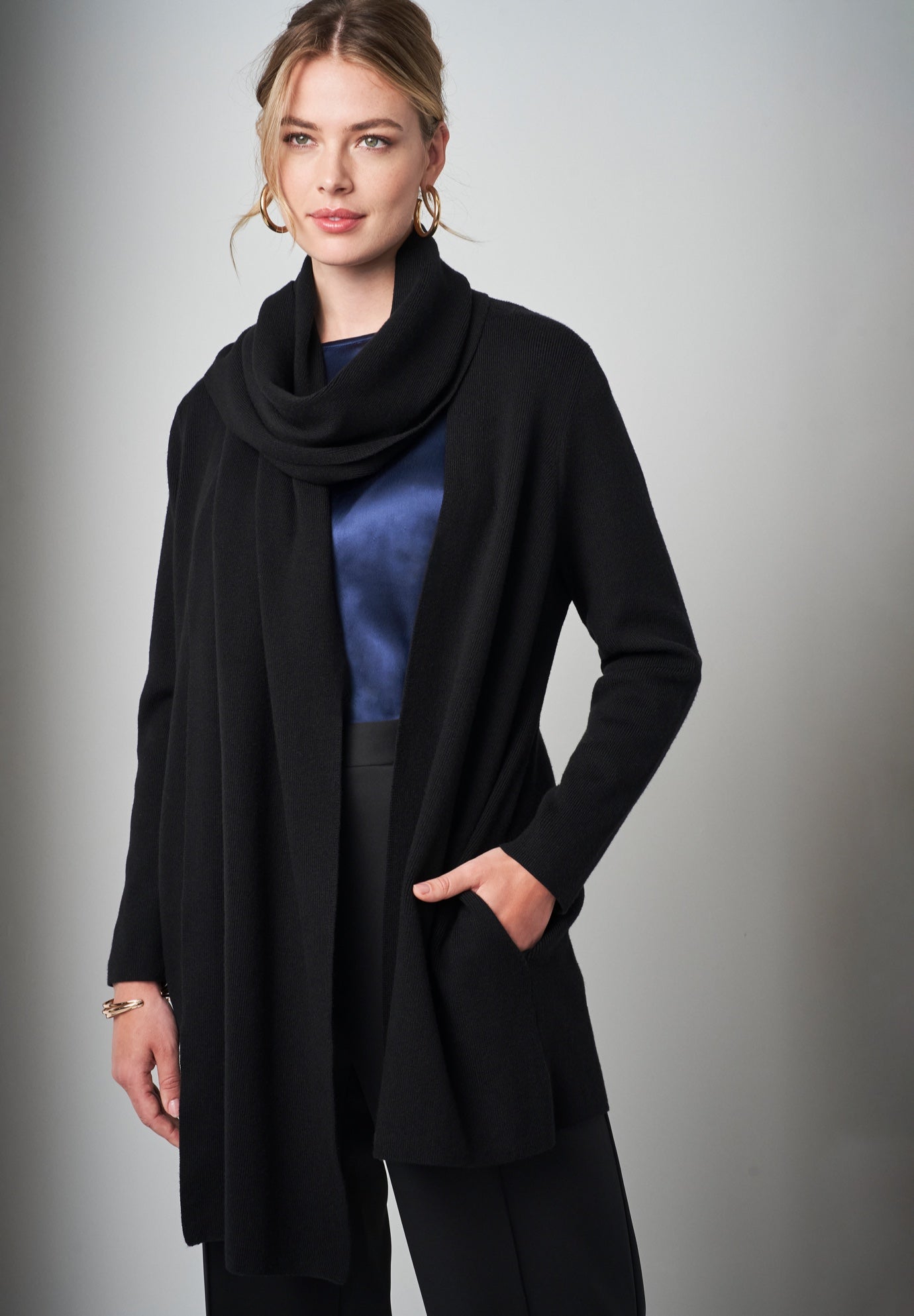 Wrap Scarf Coatigan image number 0