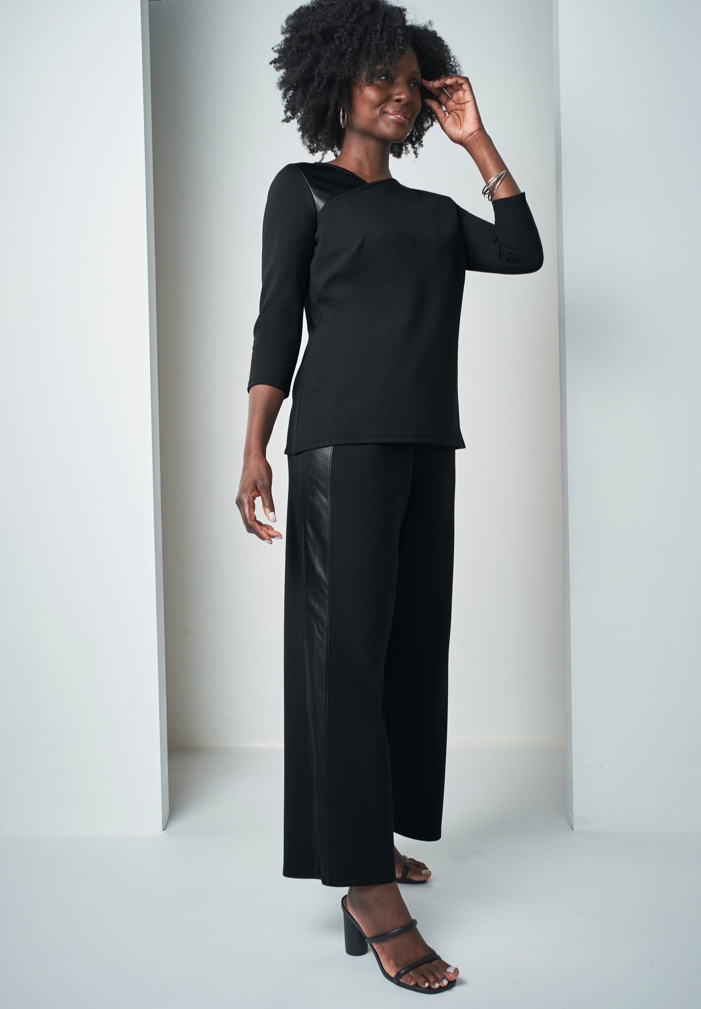 Mixed Media Wide Leg Pant image number 2