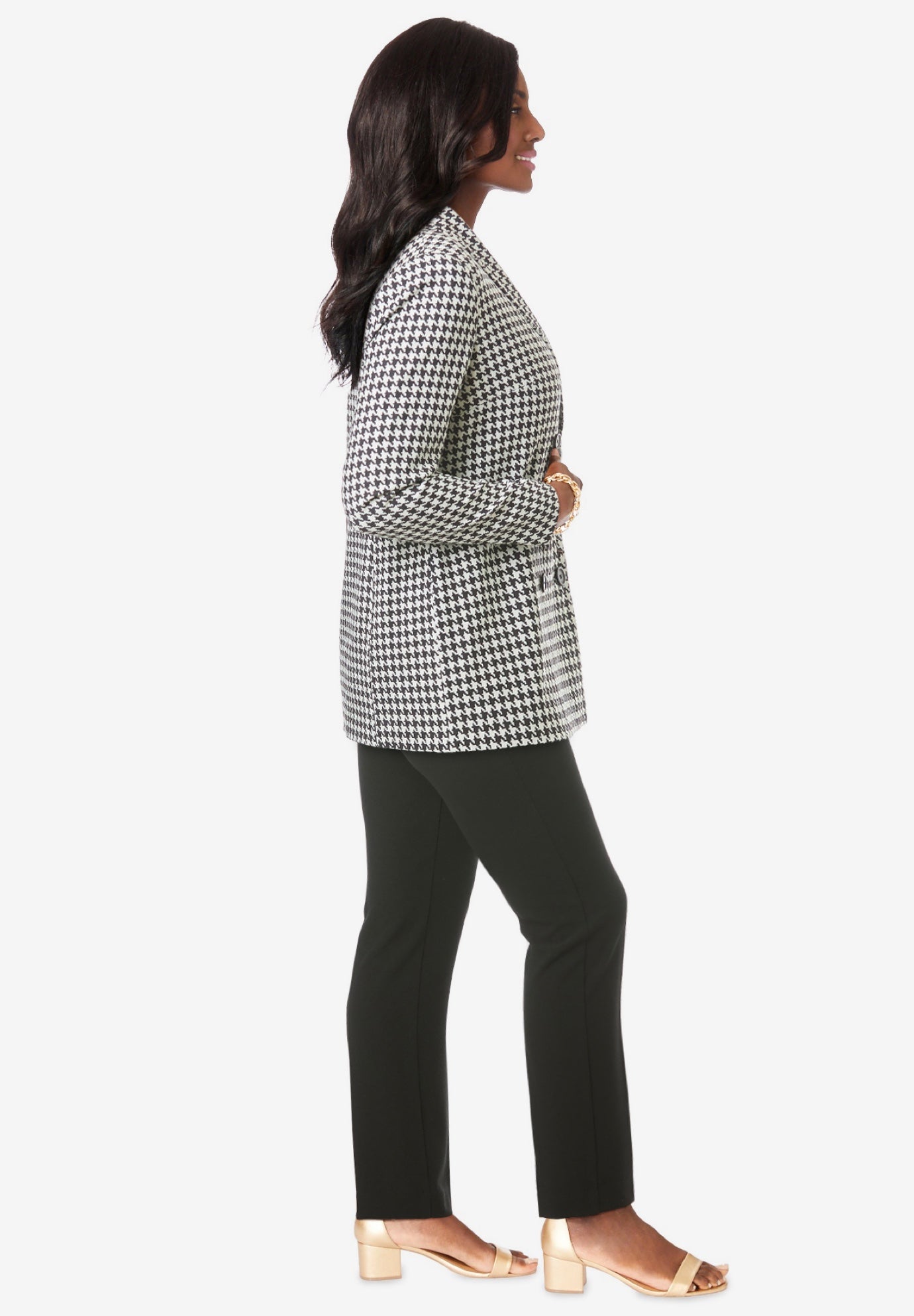 Double-Breasted Stretch Crepe Pantsuit image number 3