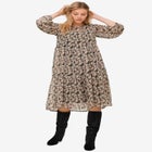 Sheer Overlay Tiered Dress image number 0