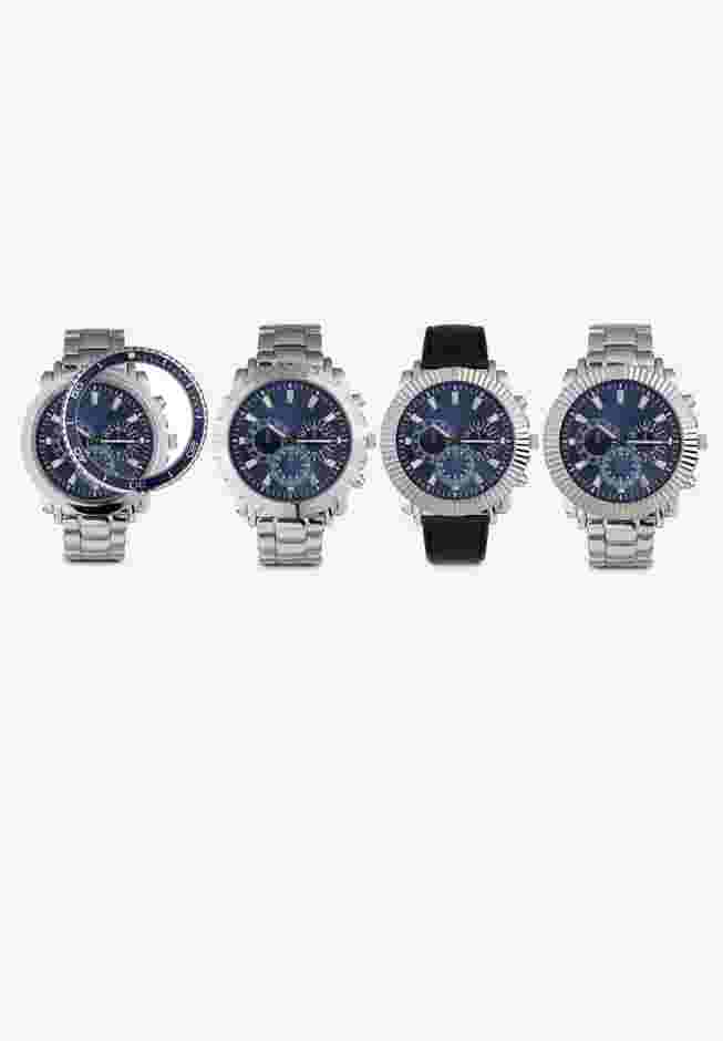 Silvertone/Black Watch Set image number 0