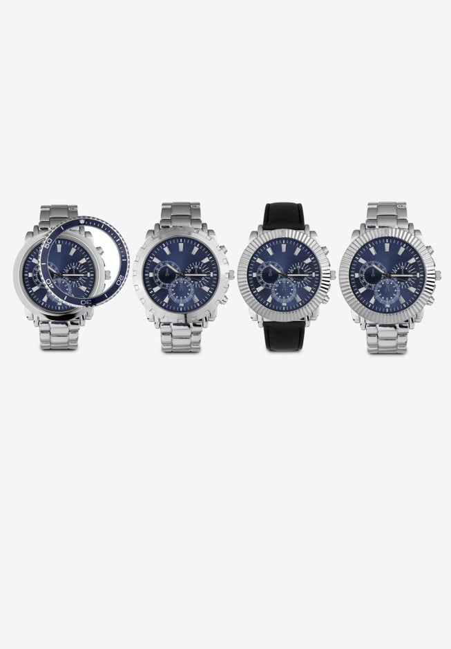 Silvertone/Black Watch Set image number 0