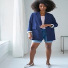 Ballet Neck Eyelet Blouse image number null