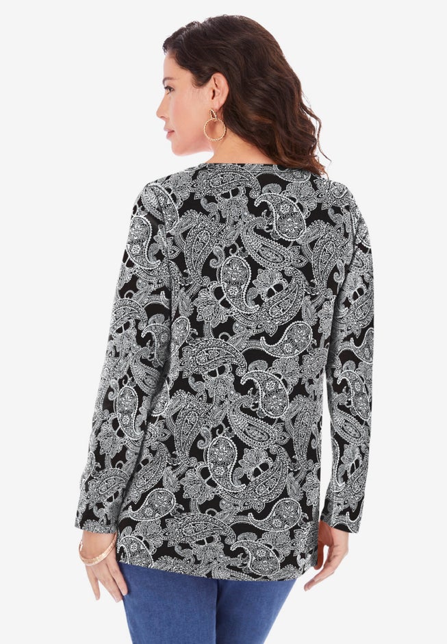 Plus Size Cotton Ultimate Long Sleeve Crewneck Tee image number 1