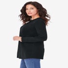 Plus Size Ultimate Cotton Crewneck Long Sleeve Tee image number null