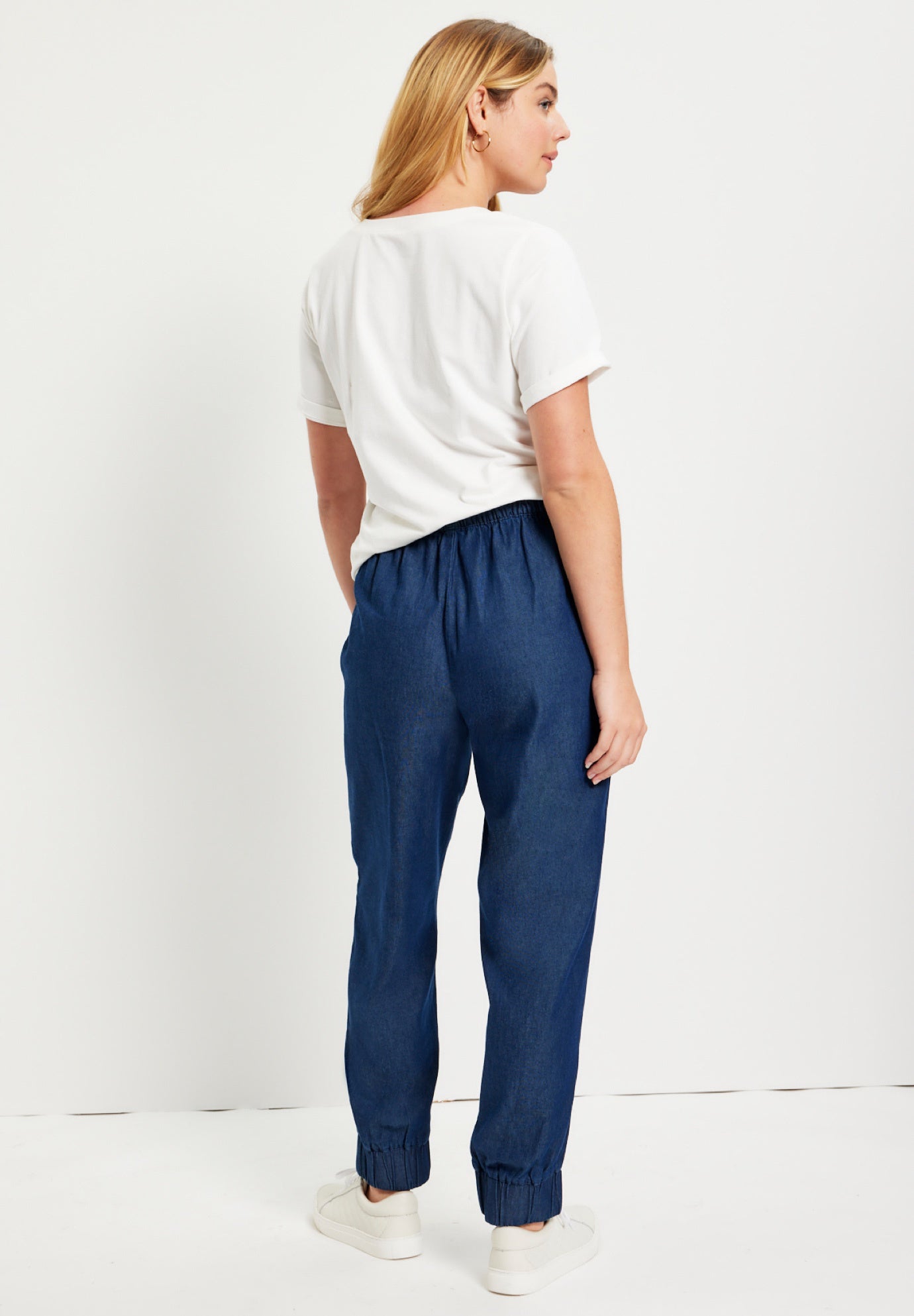 Drawstring Denim Jogger image number 1