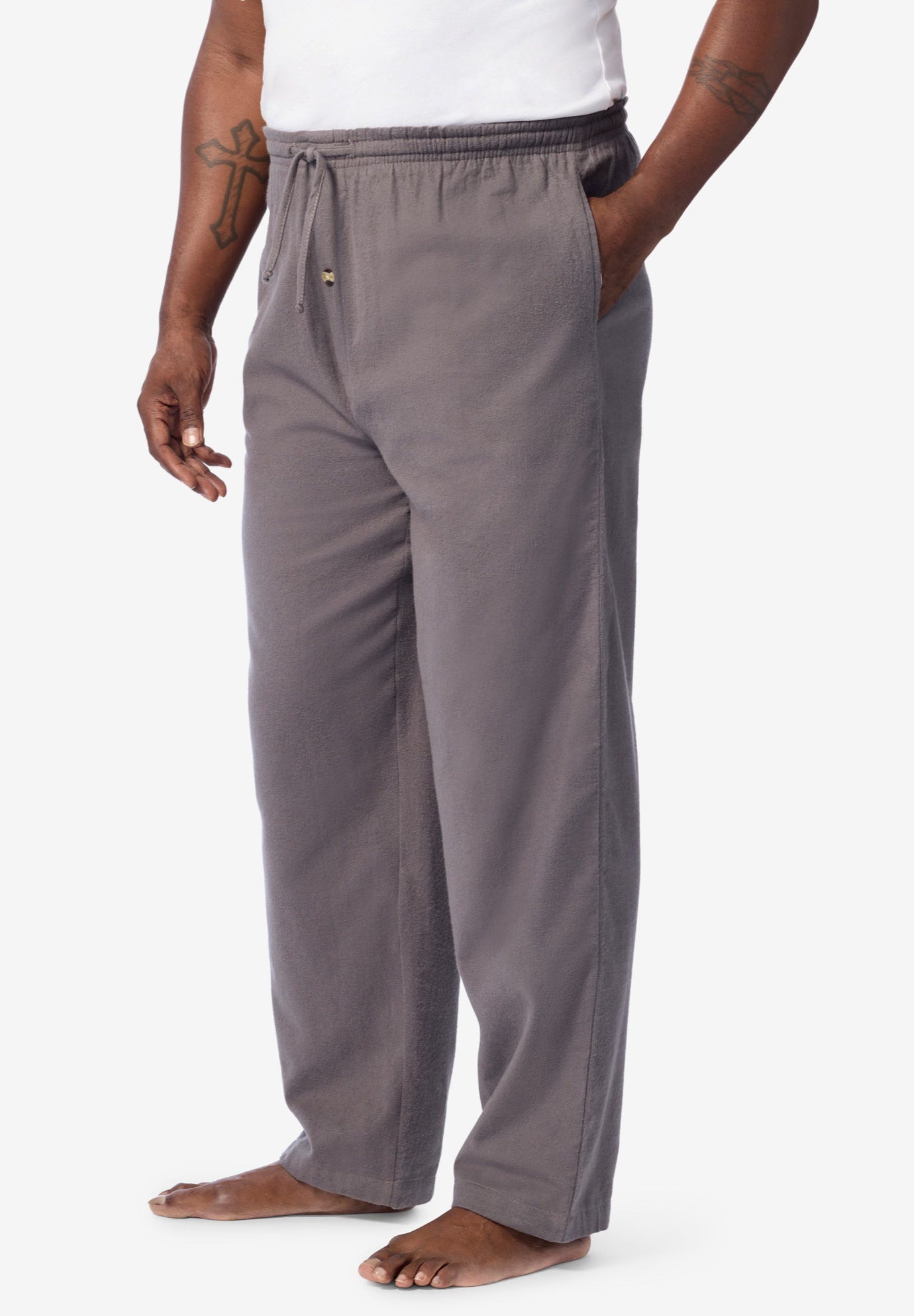 Solid Flannel PJ Pants image number 2