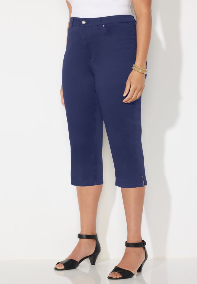 Sateen Stretch Capri image number 2