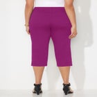 Sateen Stretch Capri image number null
