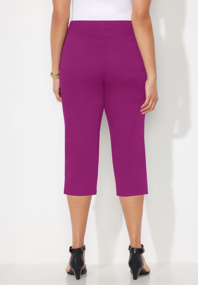 Sateen Stretch Capri image number 1