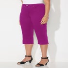 Sateen Stretch Capri image number null