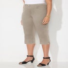 Sateen Stretch Capri image number null