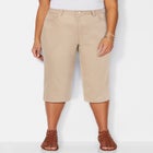 Sateen Stretch Capri image number null