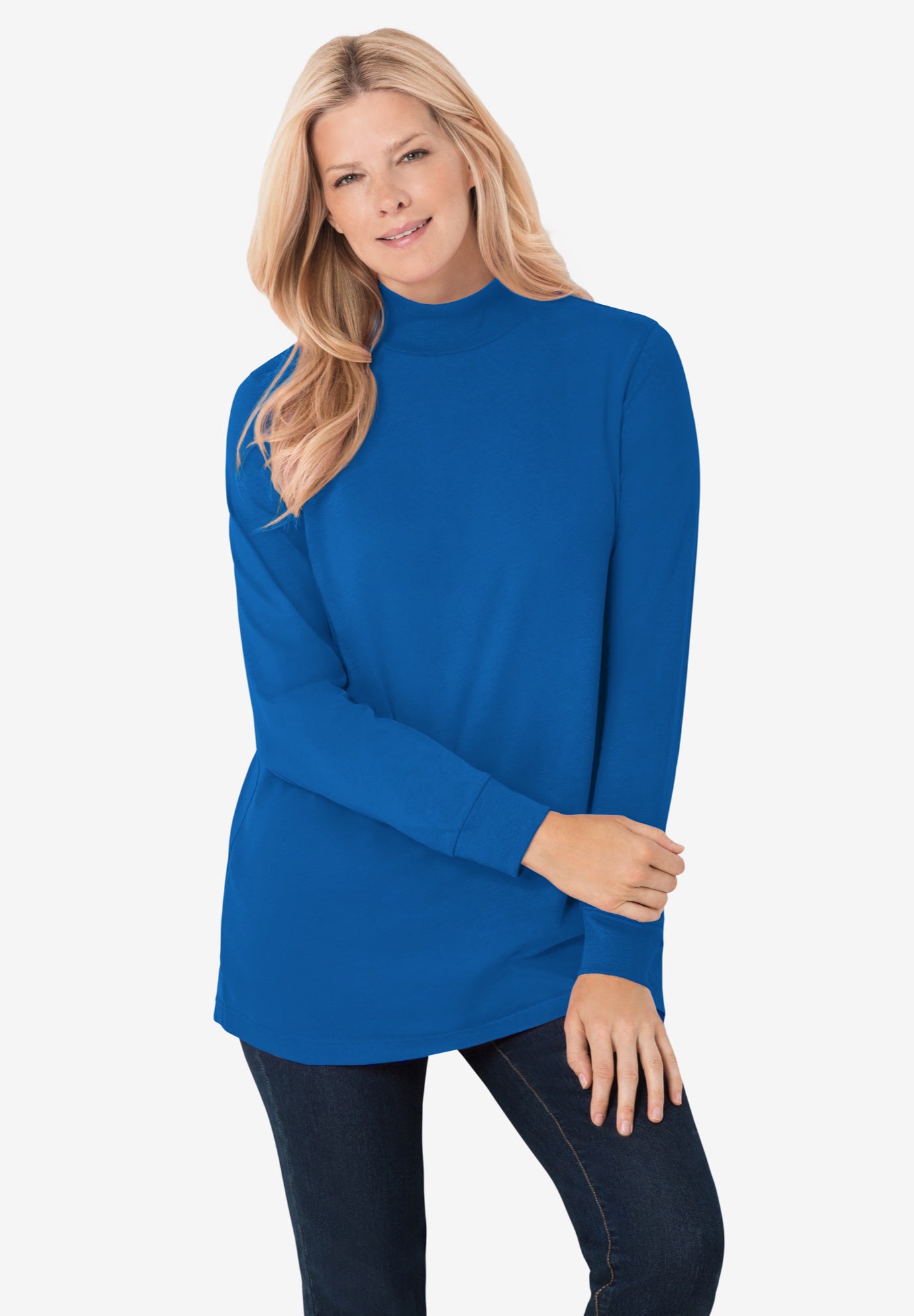 Perfect Long-Sleeve Mockneck Tee image number 0