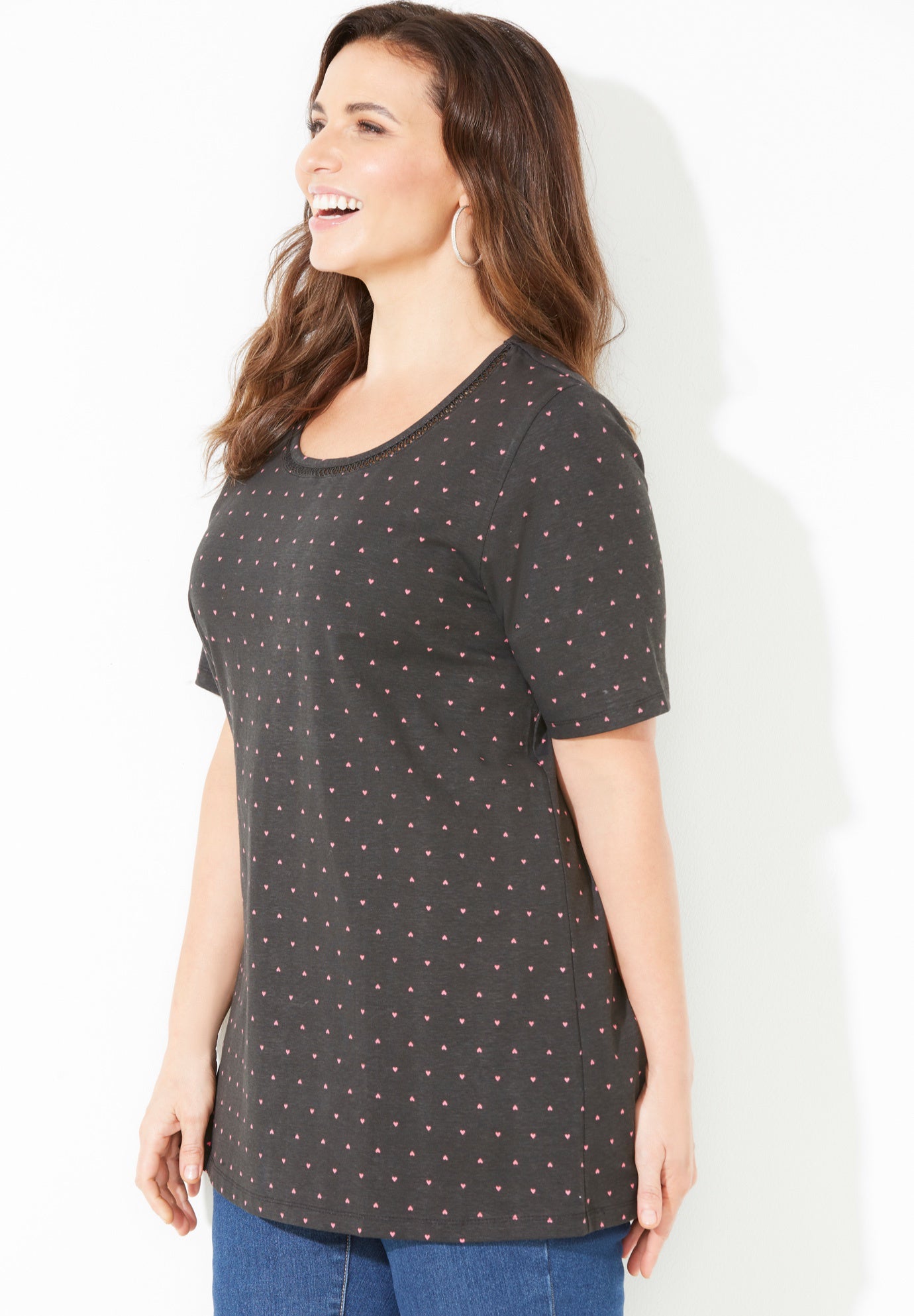 Suprema® Embroidered Scoopneck Tee image number 2