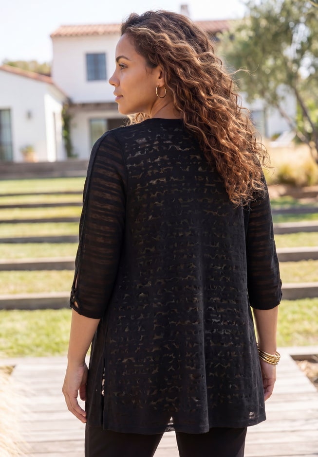 Shadowstripe Burnout Cardigan image number 1