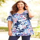 Easy Fit Short Sleeve V-Neck Tunic image number null