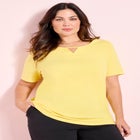 Suprema&reg; Pleat-Neck Tee image number null