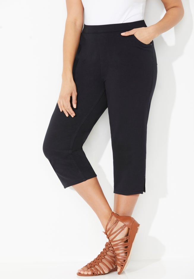 The Knit Jean Capri image number 0