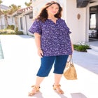 The Knit Jean Capri (With Pockets) image number null