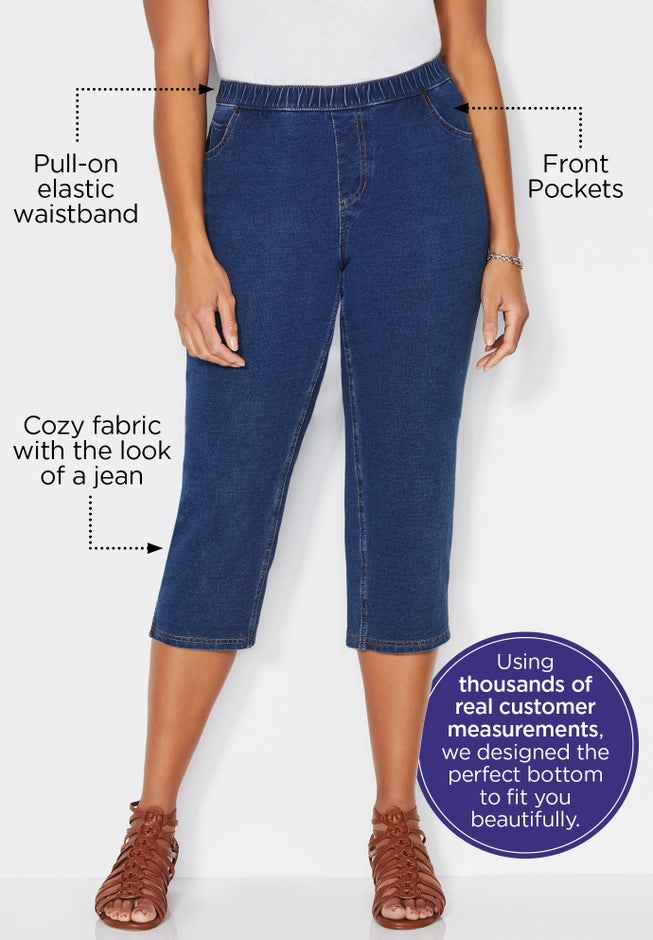 The Knit Jean Capri (With Pockets) image number 1