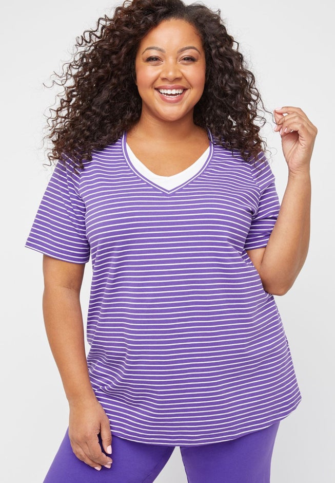 Suprema™ Striped Duet Top image number null