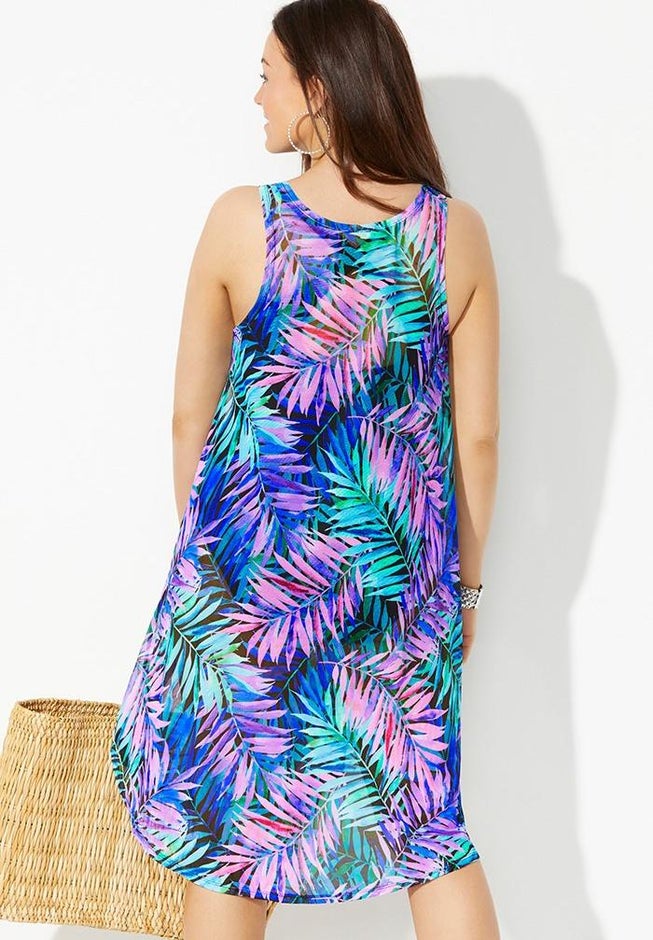 Quincy Mesh High Low Cover Up Tunic image number 1