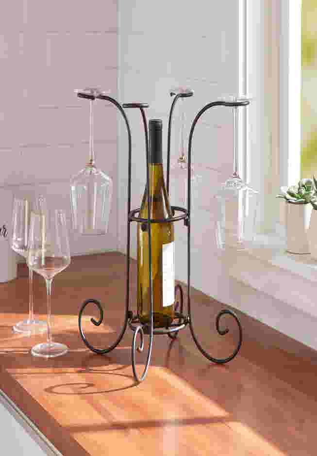Wine Bottle & Glass Holder image number 0