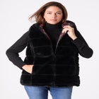 Plus Size 2-in-1 Puffer and Faux Fur Vest image number null