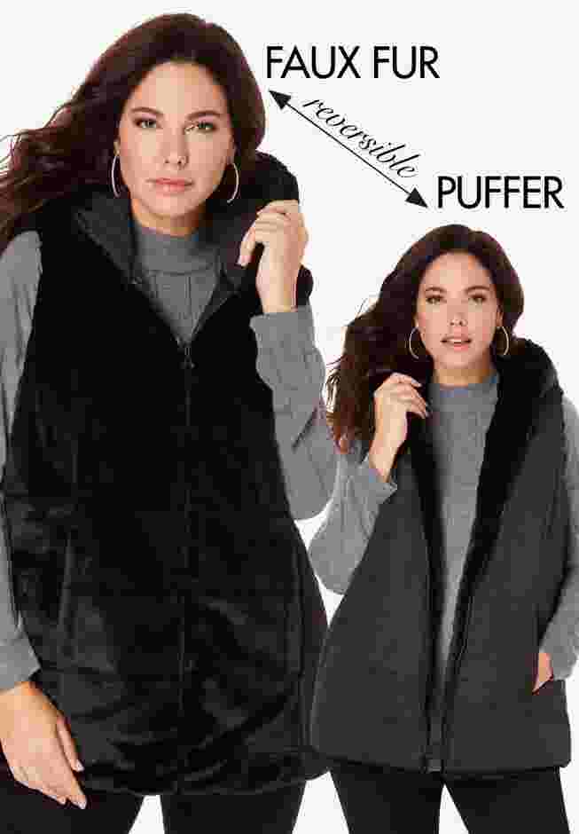 Reversible Faux Fur Vest image number 0