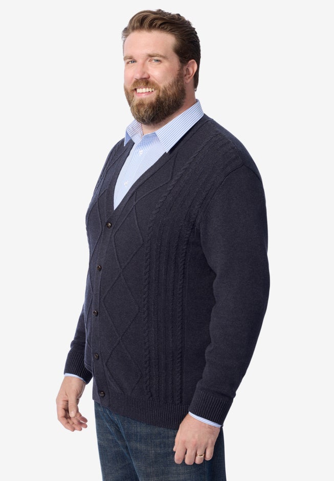 Shoreman’s Cardigan Cable Knit Sweater image number 2