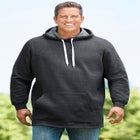Fleece longer-length pullover hoodie image number null