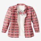Two-Piece Flannel Shirt and Tee image number null