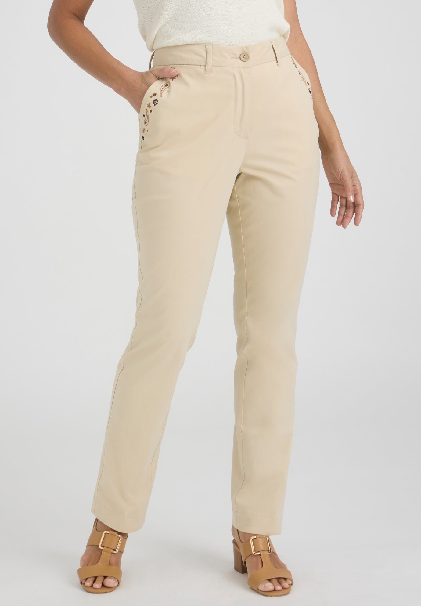 Stretch Cotton Chino Straight Leg Pant image number 0