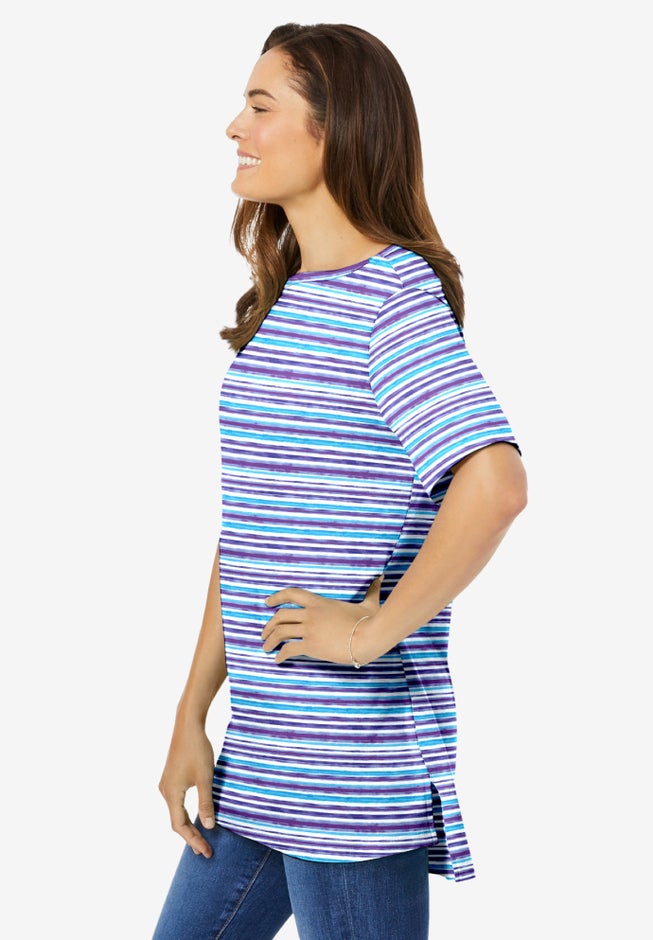 Perfect Printed Short-Sleeve Boatneck Tunic image number 2