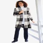 Jacquard Open Front Duster Sweater image number null