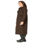 Button Front Corduroy Dress image number null