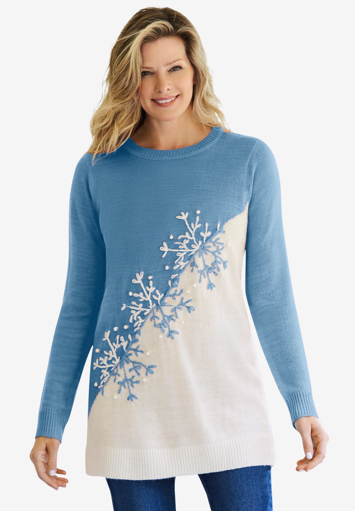 Holiday Snowflake Jacquard Sweater image number 0