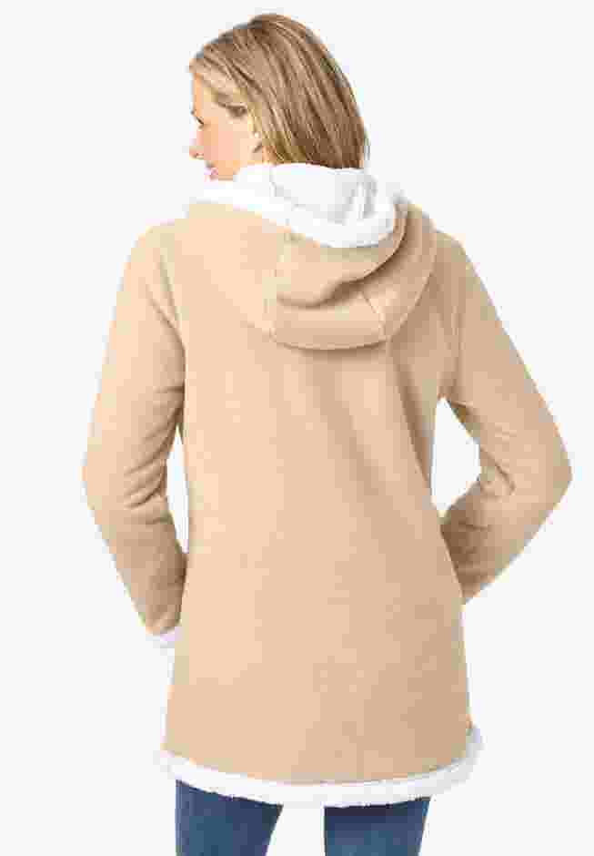 Fleece Hooded Sherpa Lined Jacket image number 1