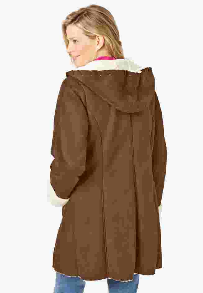 Faux-Shearling Toggle Coat image number 1