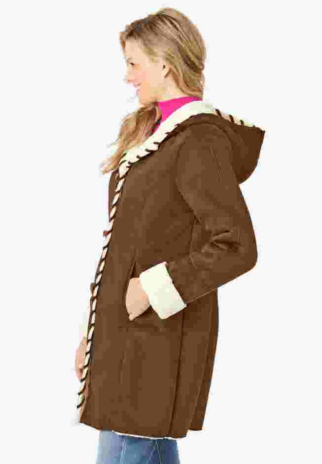 Faux-Shearling Toggle Coat image number 2