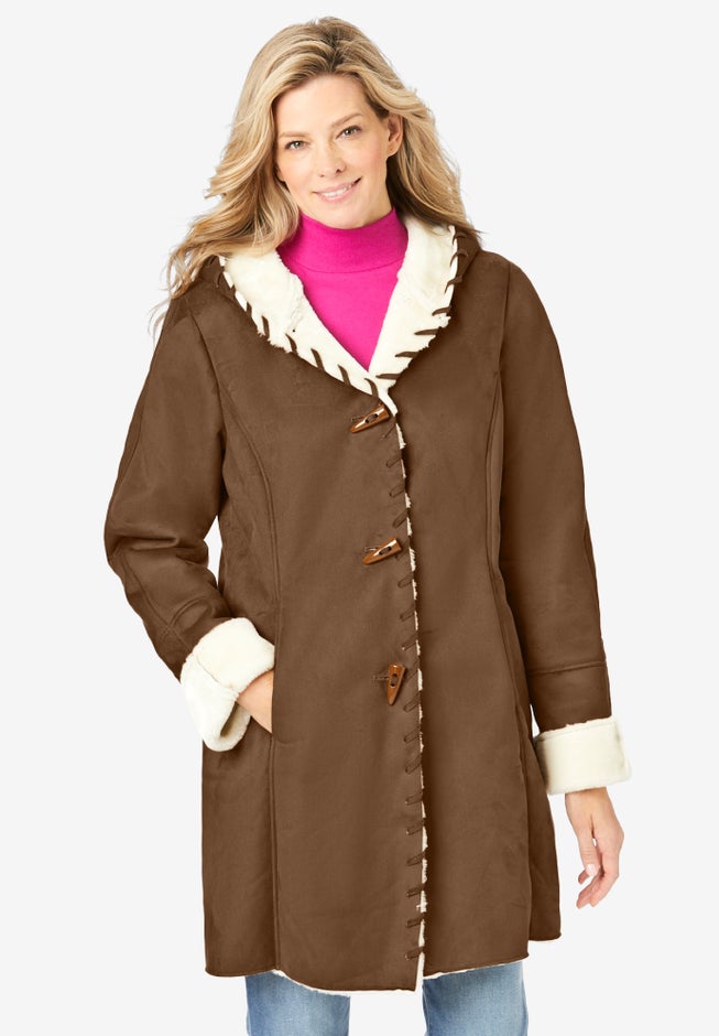Faux-Shearling Toggle Coat image number 0