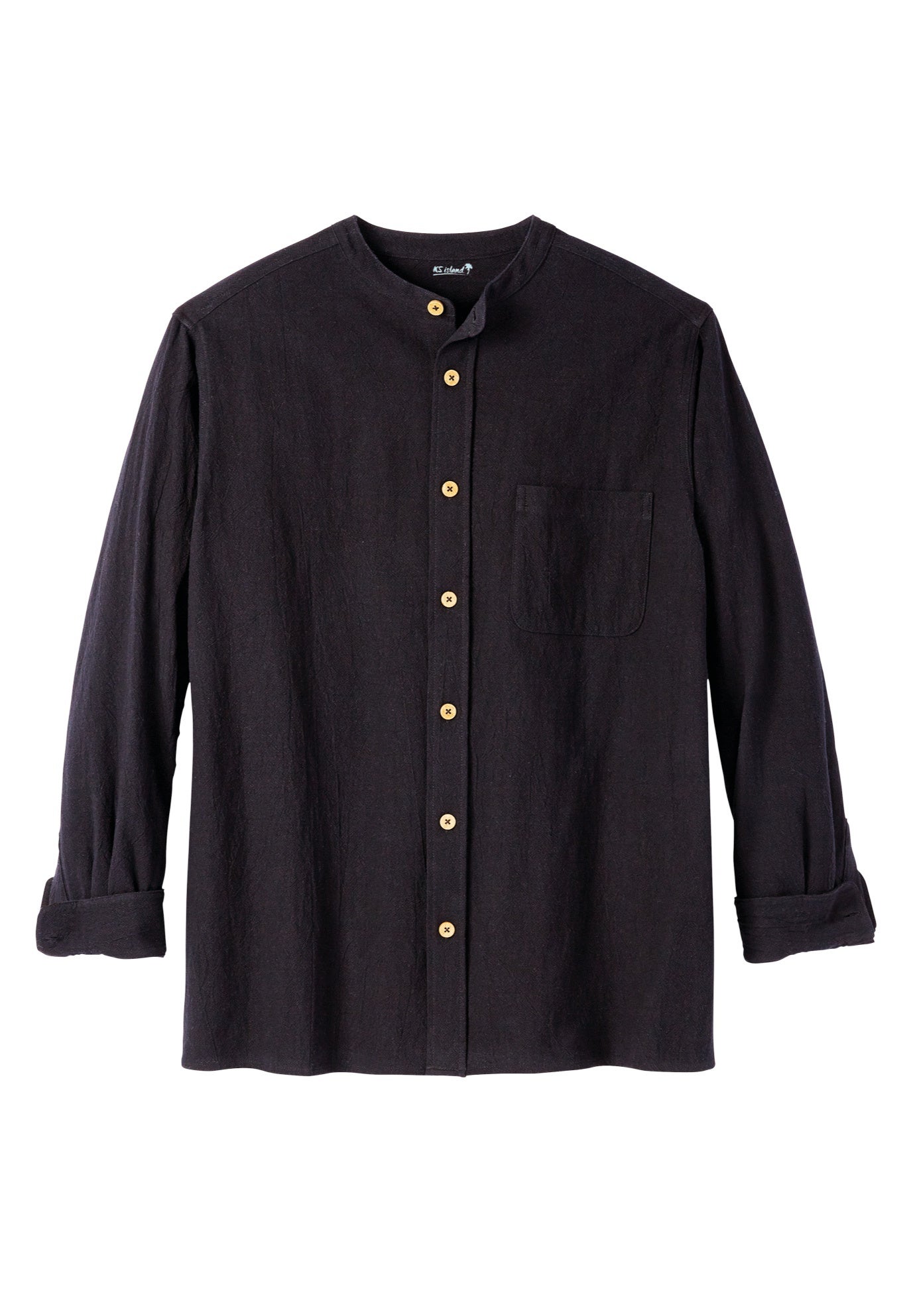 Gauze Mandarin Collar Shirt image number 1