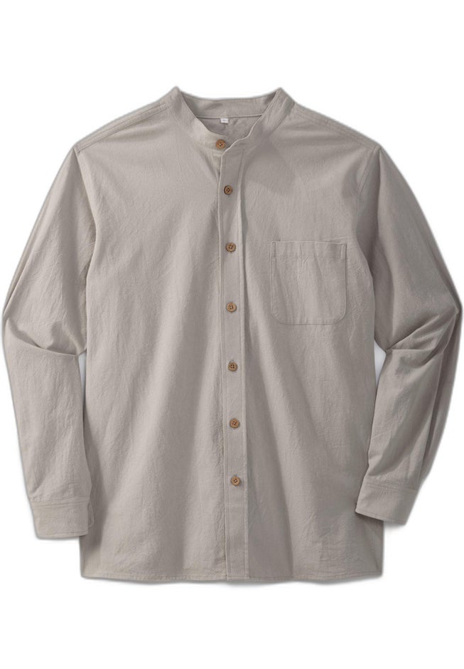 Gauze Mandarin Collar Shirt image number 1