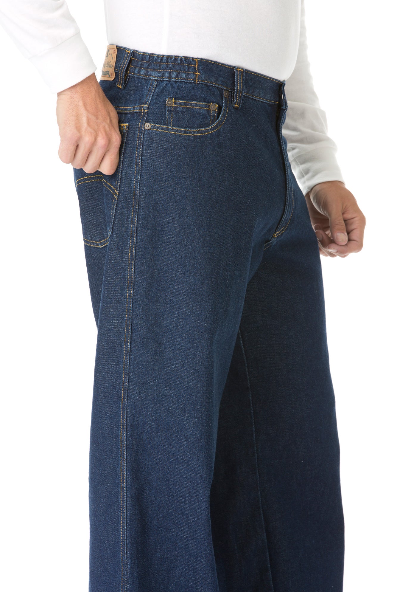 Side-Elastic Wide Leg 5-Pocket Jeans image number 2