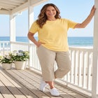 Perfect Short-Sleeve Crewneck Cotton Tee image number null