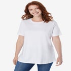 Perfect Short-Sleeve Crewneck Cotton Tee image number null